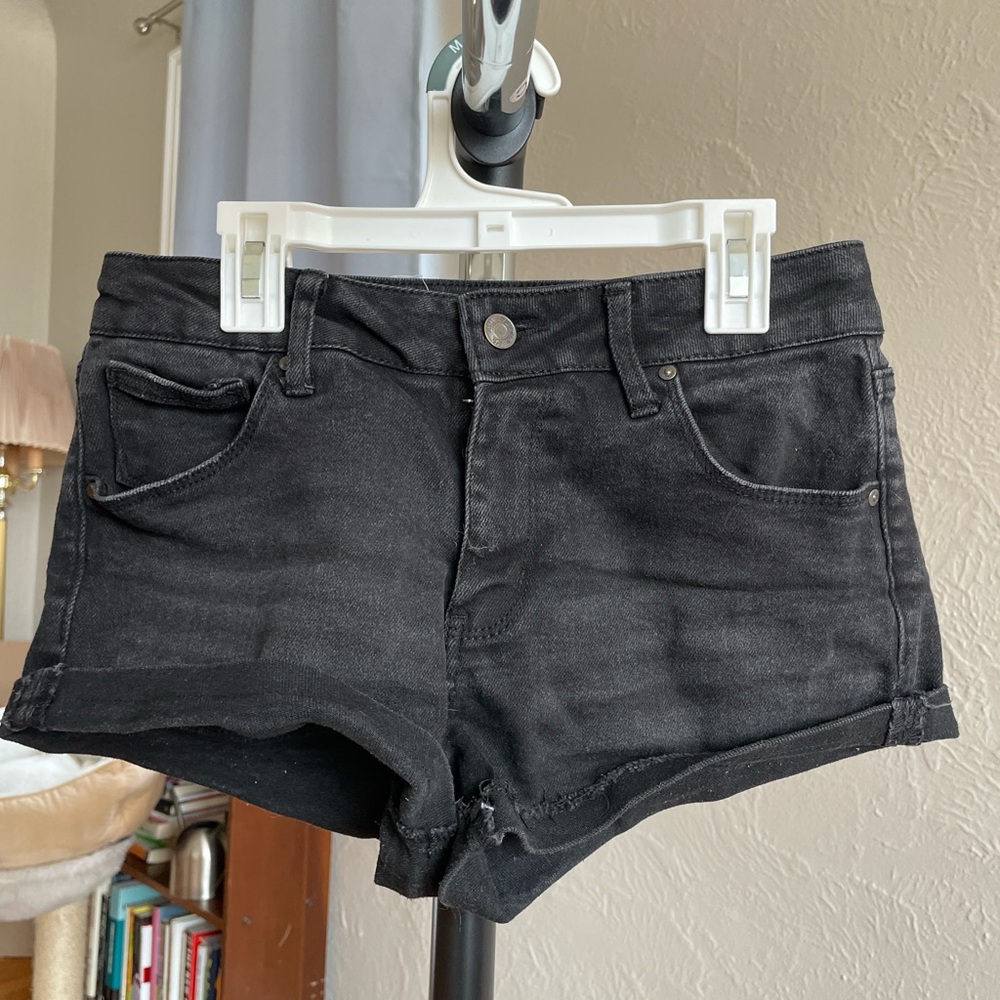 Black Denim Women's Shorts